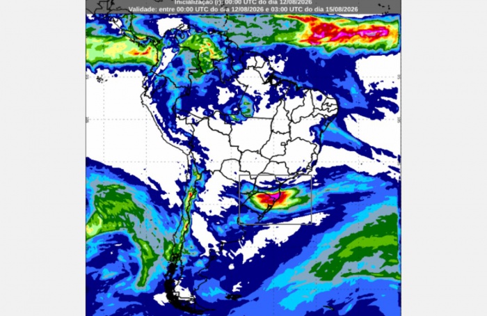 Inmet: previsão do tempo para quinta (13) e sexta-feira (14)