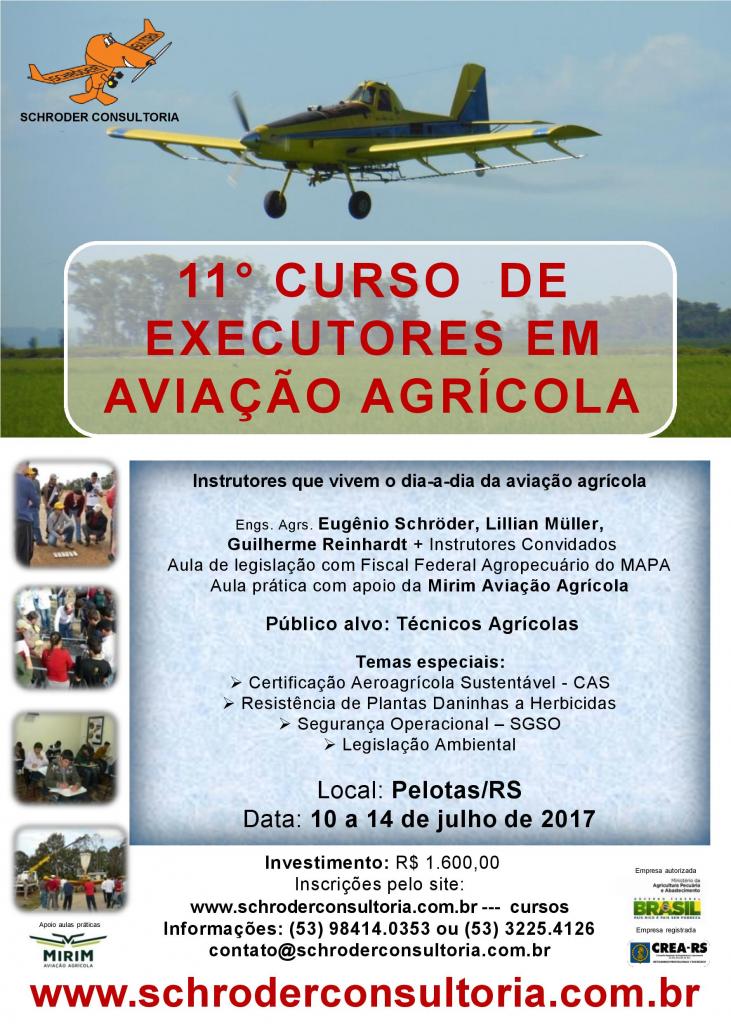 Schroder Consultoria lança três cursos de aviação agrícola em julho