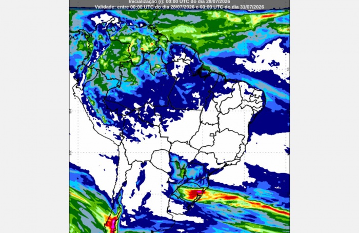 Inmet: previsão do tempo para quarta (29) e quinta-feira (30)