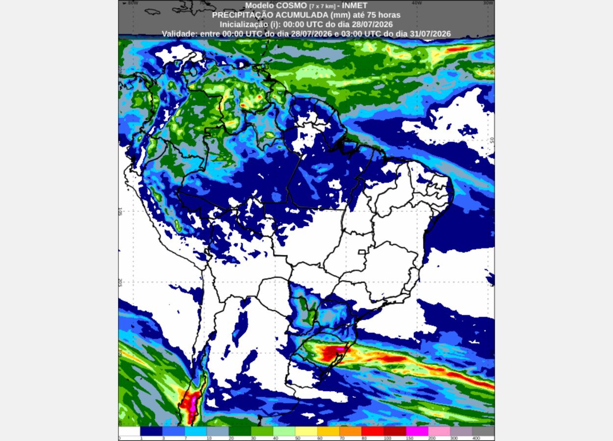 Inmet: previsão do tempo para quarta (29) e quinta-feira (30)