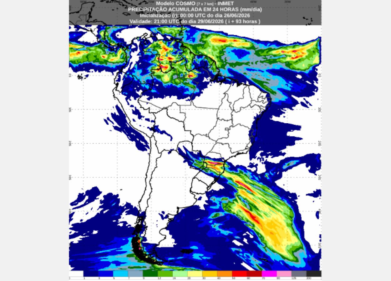 Inmet: previsão do tempo até segunda-feira (29)