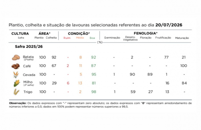 PR Safra 2025/26: tempo seco acelera colheitas