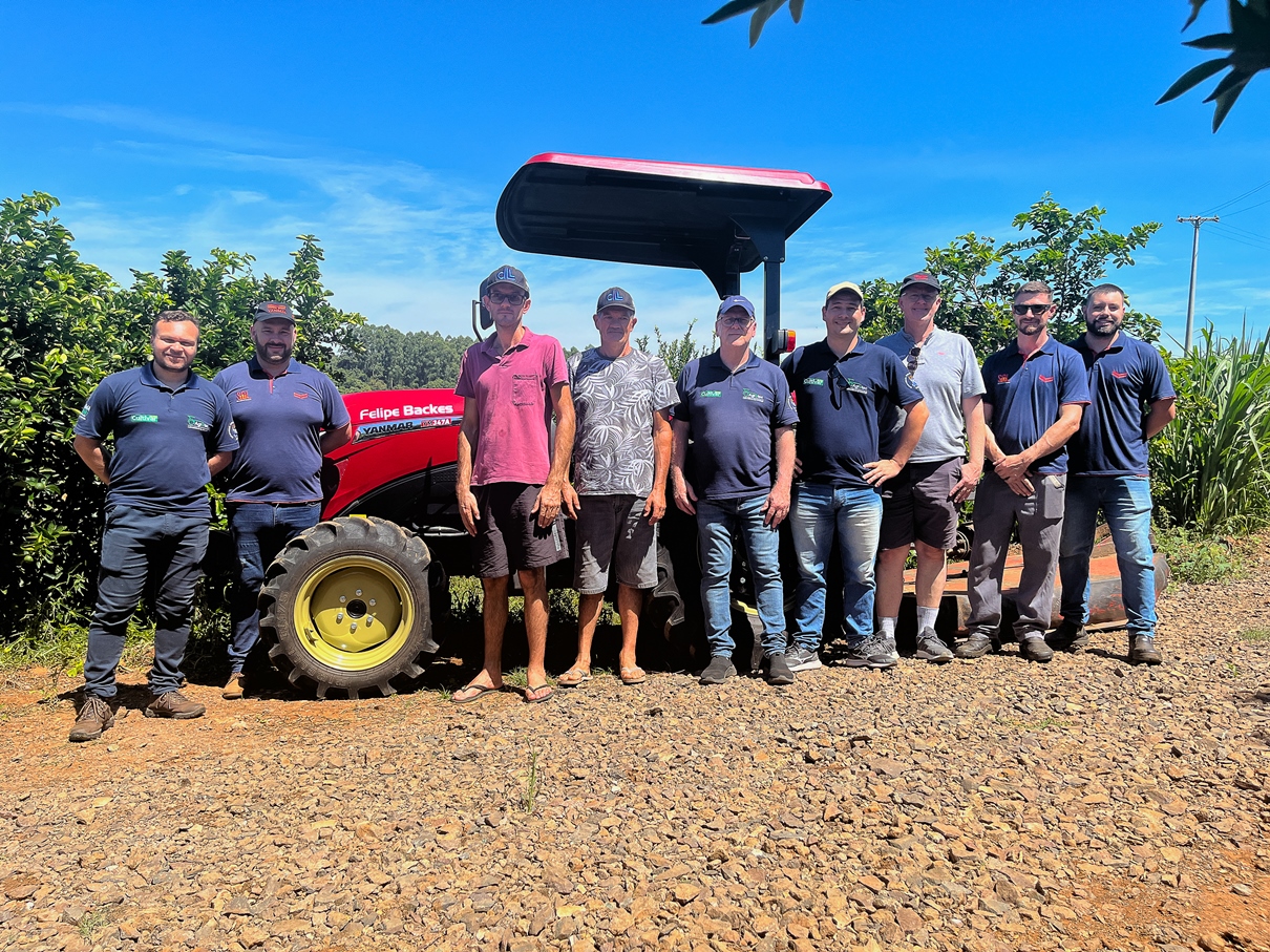 The test drive was carried out in the municipality of São José do Hortêncio, on the Backes family property, with the support of the Sol dealership, which operates in the Serra Gaúcha region