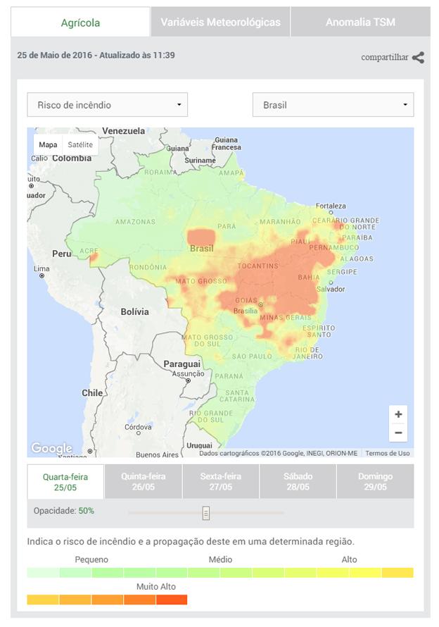 Agroclima ganha mapas meteorológicos georreferenciados