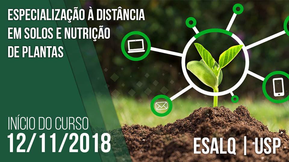 ESALQ-USP promove Curso de Especialização em Solos e Nutrição de Plantas à distância