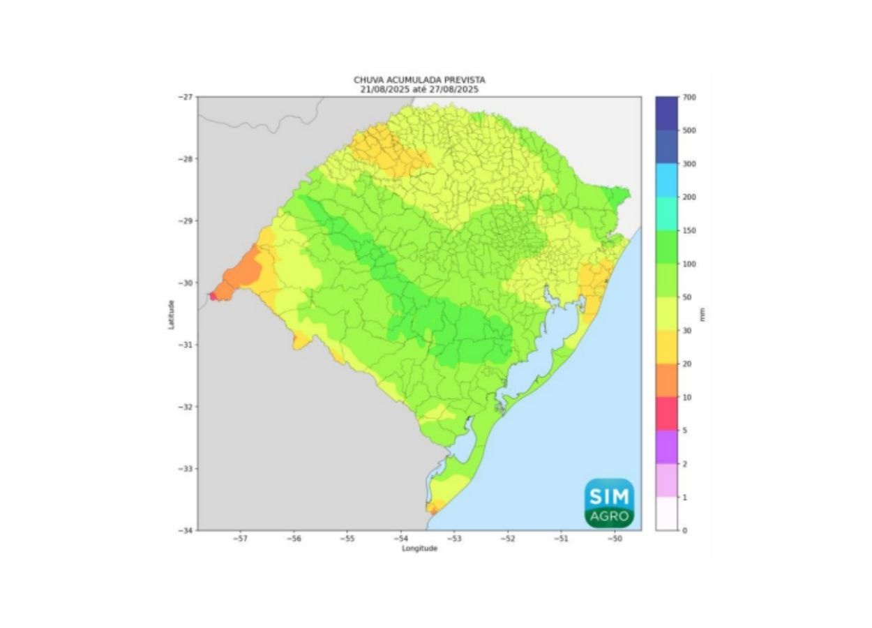 Próxima semana será de chuva e frio no RS