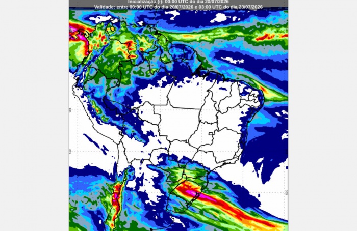 Inmet: previsão do tempo para terça (21) e quarta-feira (22)