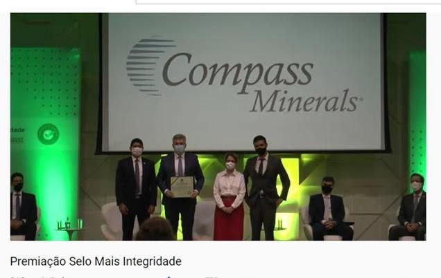 Compass Minerals reconhecida com o Selo + Integridade, do MAPA