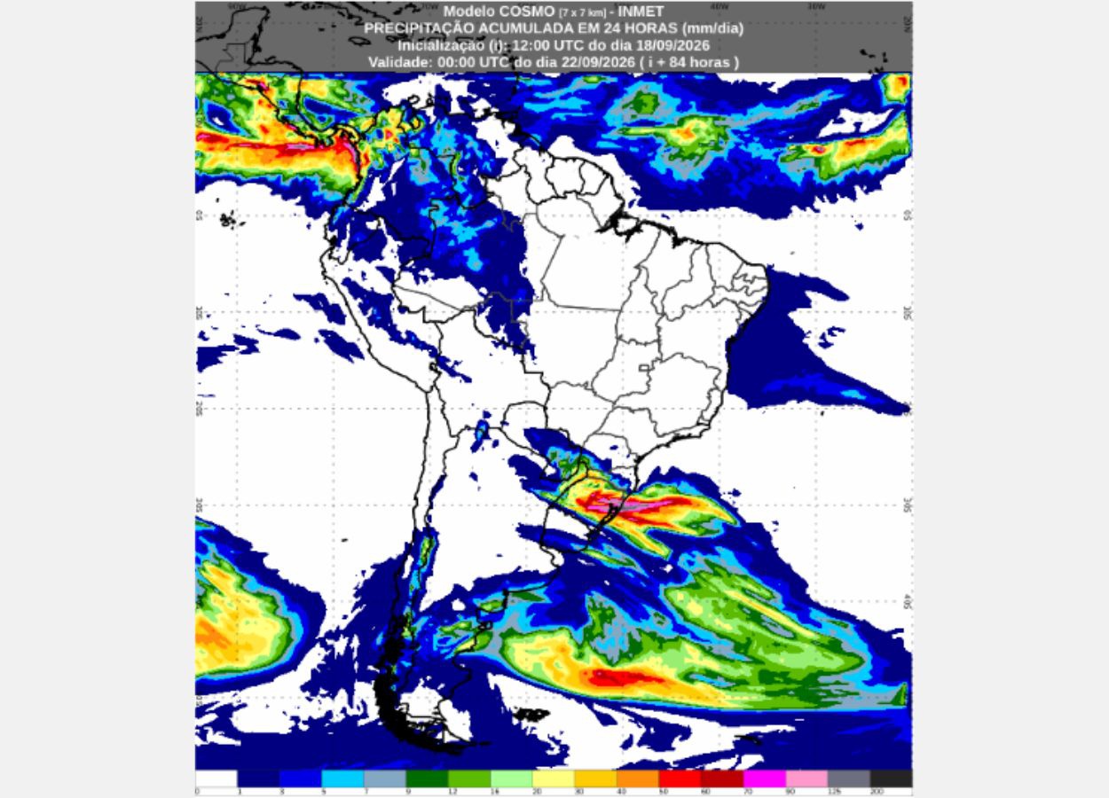 Inmet: previsão do tempo até segunda-feira (21/9)