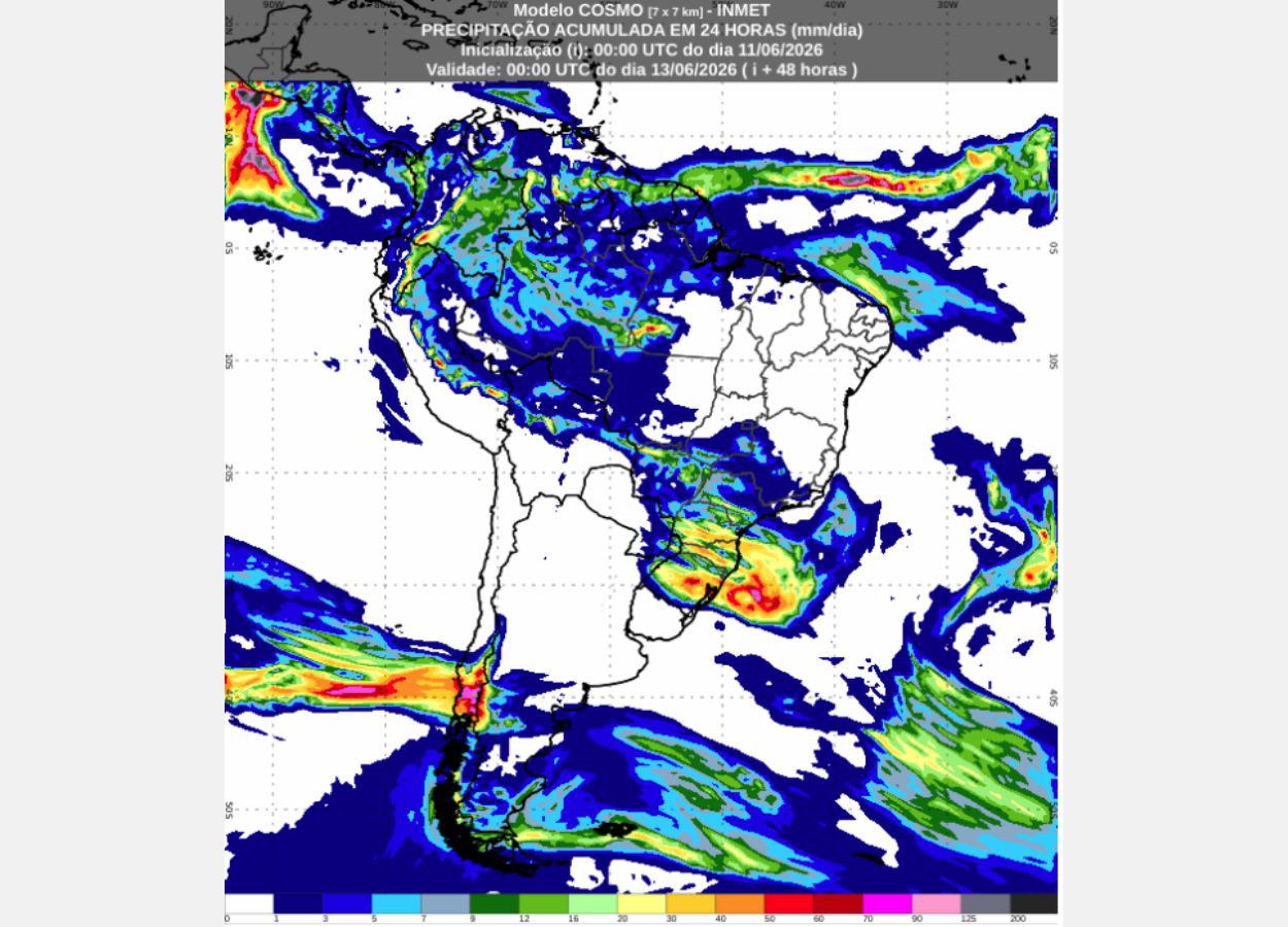 Pancadas de chuva avançam pelo centro do país e chegam em Brasília; no Norte e Nordeste as pancadas diminuem