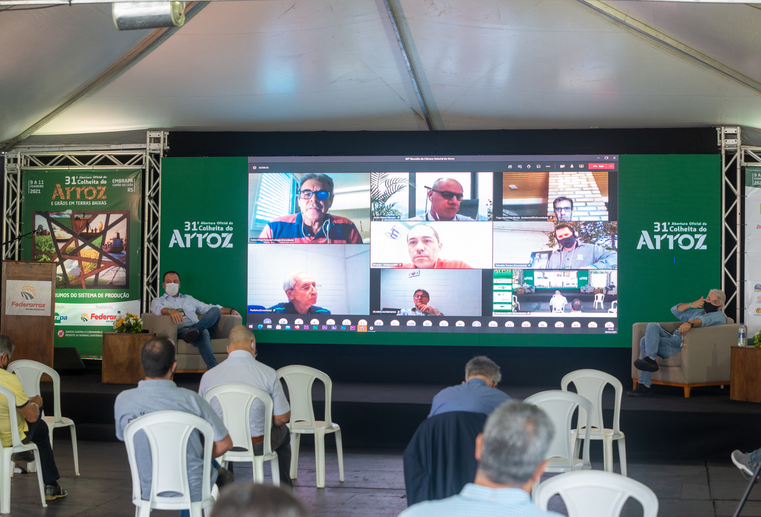 Painéis técnicos e reuniões de entidades ocorrerão na Abertura da Colheita do Arroz