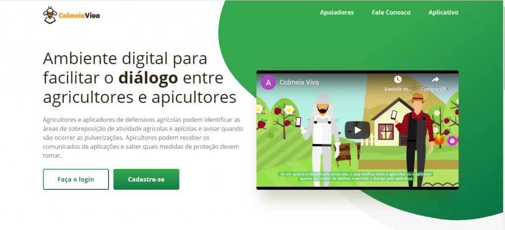 Site Colmeia Viva incentiva o diálogo entre agricultores e apicultores do País