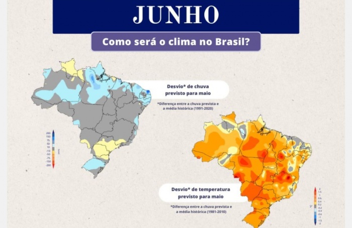 Junho terá calor acima da média em grande parte do Brasil