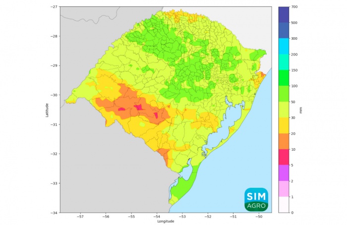 Previsão de instabilidade para o Rio Grande do Sul