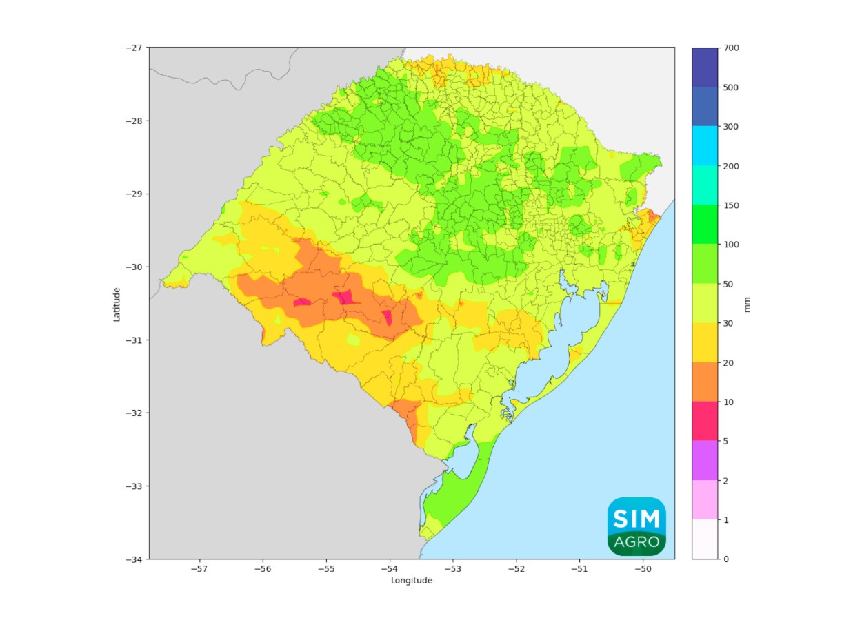 Previsão de instabilidade para o Rio Grande do Sul