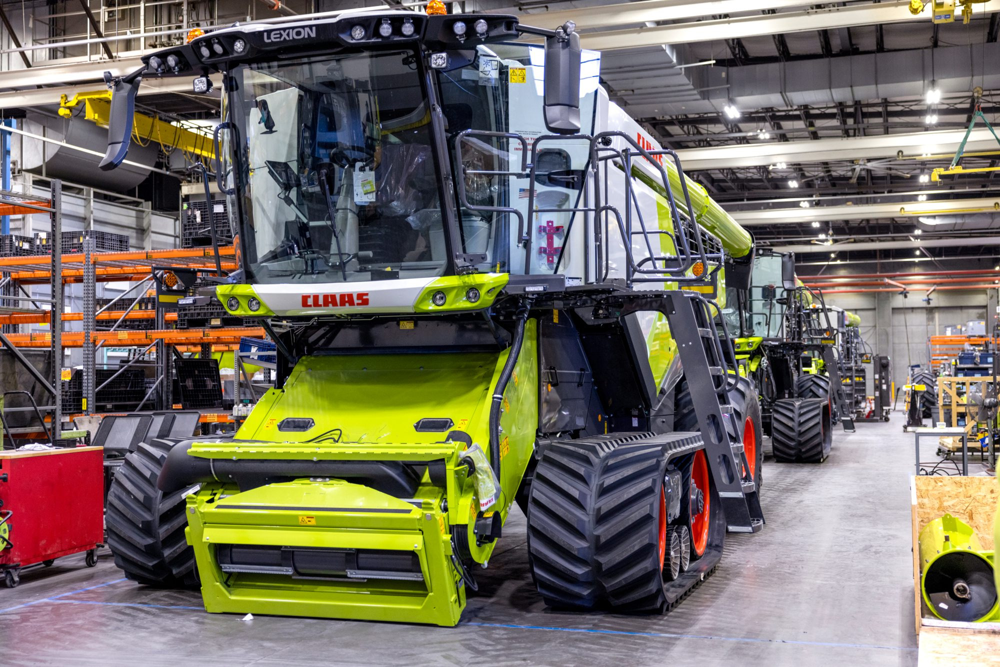 Linha de produção da fábrica da Claas em Omaha