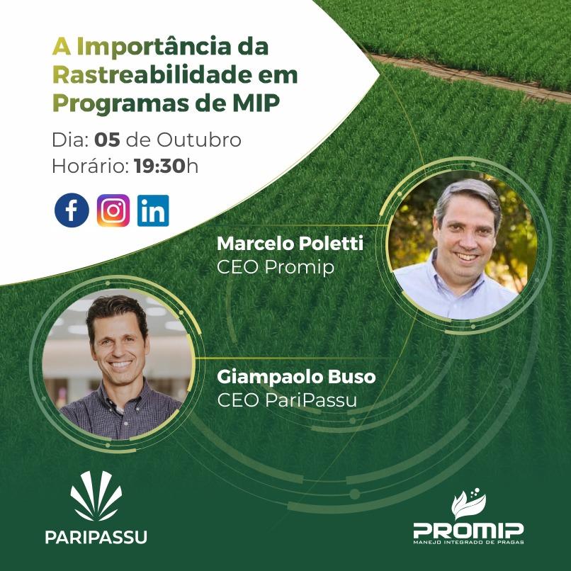 Painel Promip e Paripassu aborda rastreabilidade nos programas de Manejo Integrado de Pragas