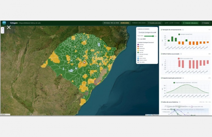 Plataforma de monitoramento de estiagem é lançada no RS