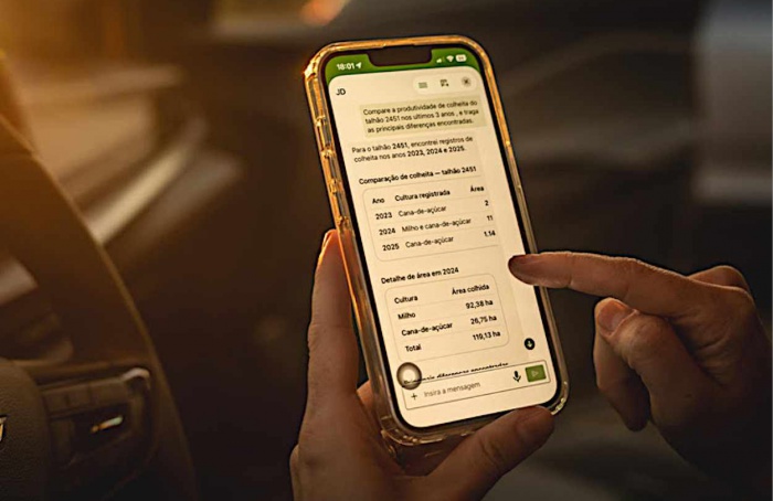 John Deere deve lançar IA agrícola na América Latina até fim de 2026