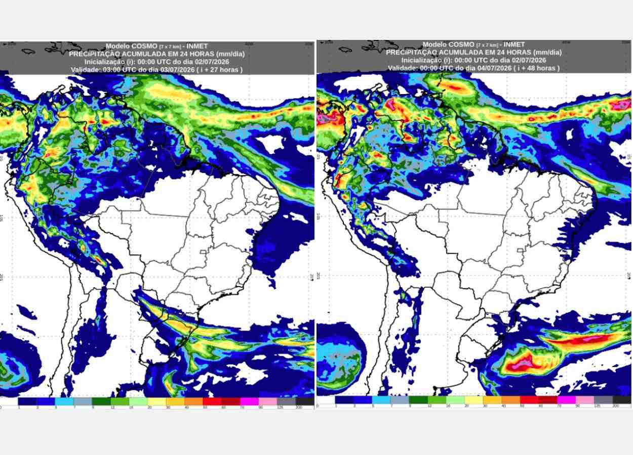 Inmet: previsão do tempo para sexta-feira (3) e sábado (4)