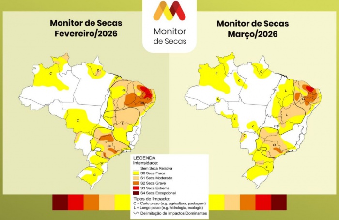 Seca perde força no Brasil, mas avança no Sul e no Norte