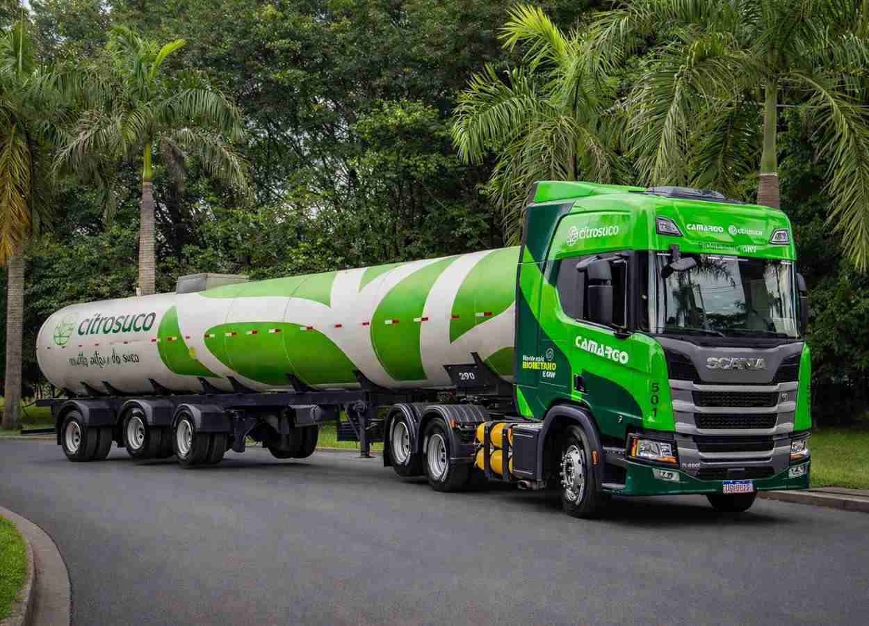 Citrosuco testa biometano na frota e projeta corte de emissões no transporte