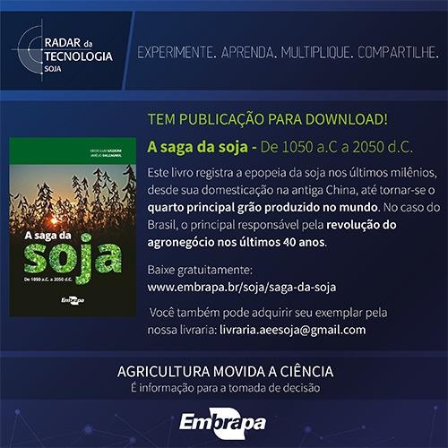 Embrapa disponibiliza versão digital gratuita do livro A Saga da Soja
