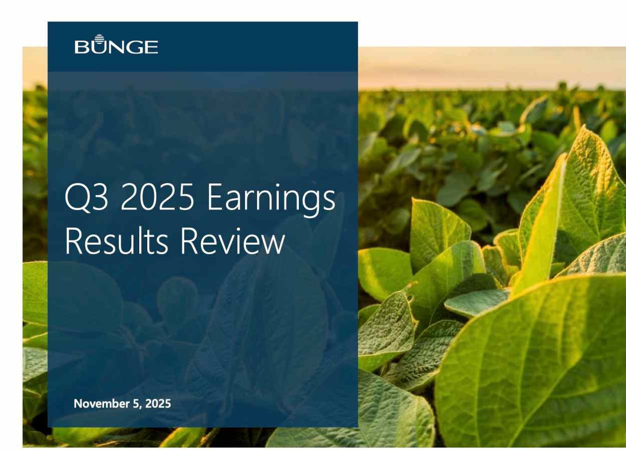 Bunge apresenta resultados do terceiro trimestre de 2025