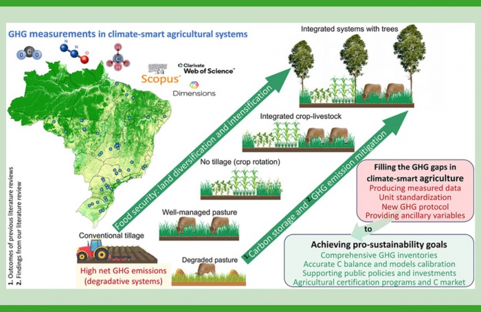 Sistemas agropecuários sustentáveis tem potencial para reduzir as emissões de gases do efeito estufa no Brasil