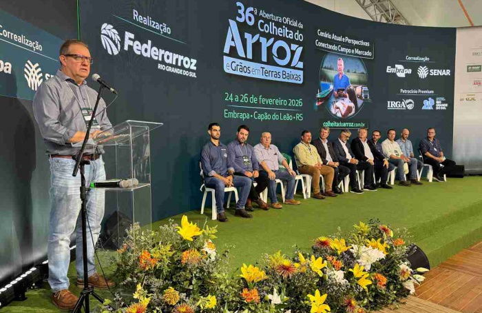 Abertura da Colheita do Arroz reúne 230 expositores em Capão do Leão