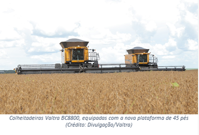 Colheitadeira para lavoura de feijão e trator com câmbio CVT são destaques da Valtra na Agrobrasília 2018