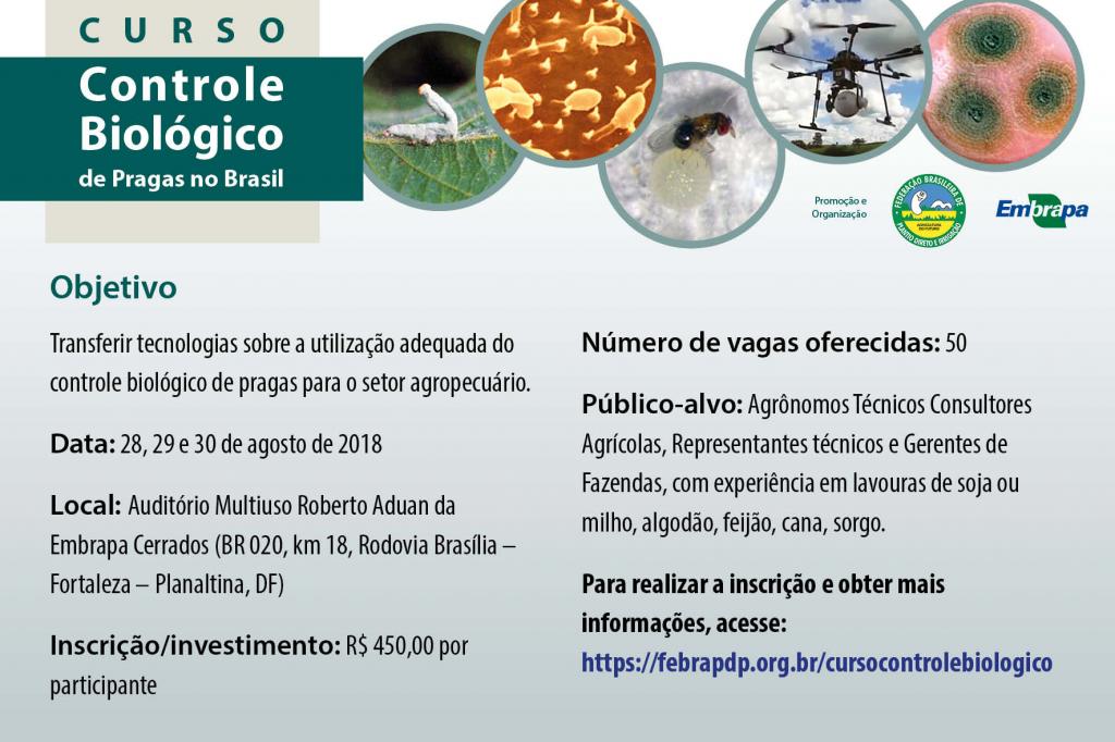 Inscrições abertas para o curso Controle Biológico de Pragas no Brasil