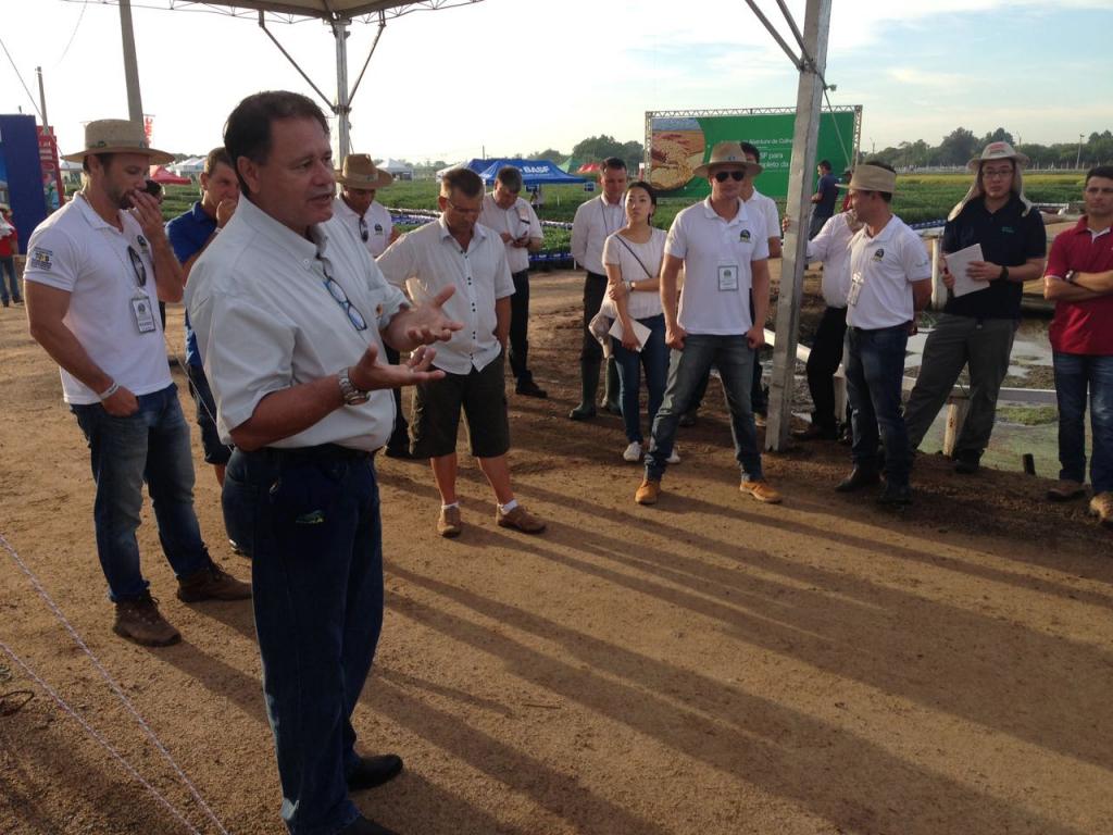 ​Especialistas em soja participam da abertura da colheita de arroz