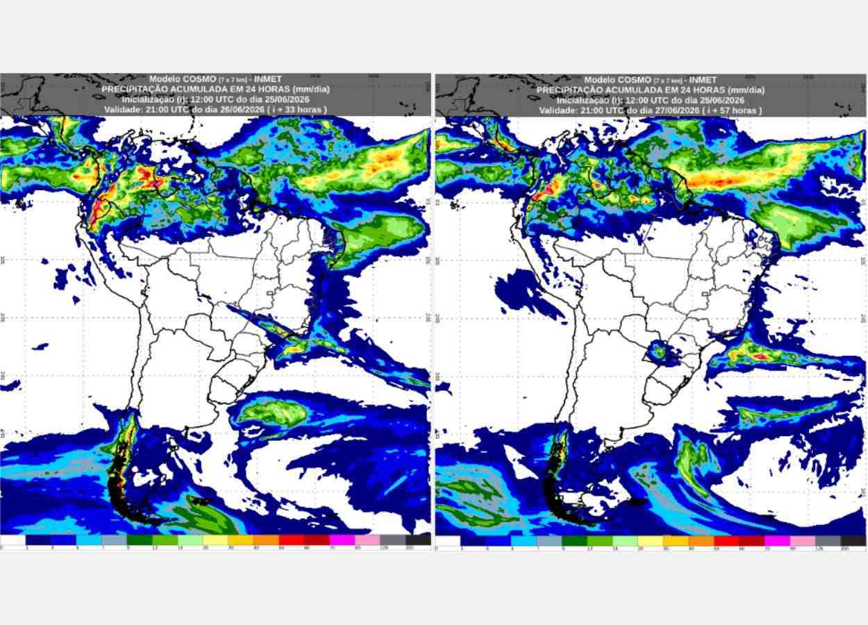 Inmet: previsão do tempo para sexta-feira (26) e sábado (27)