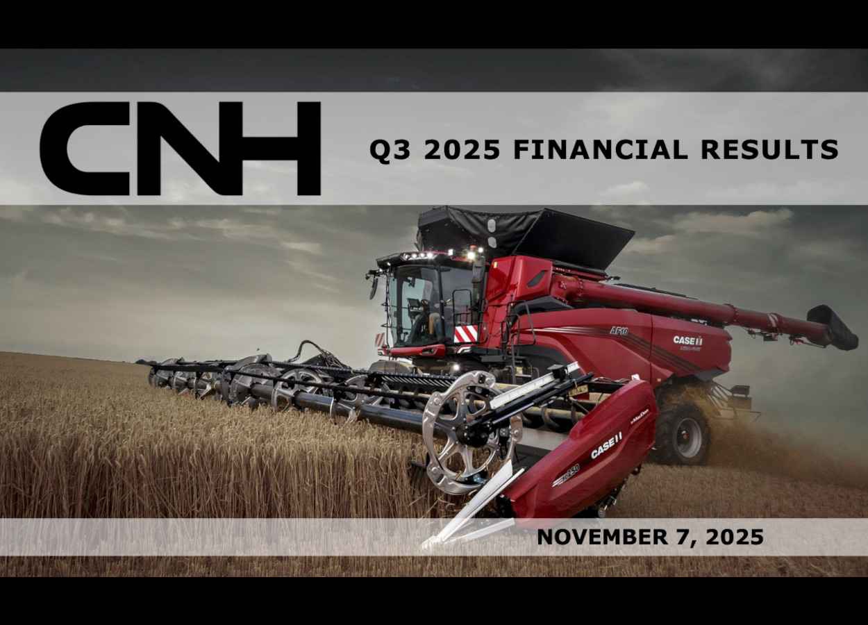 CNH veröffentlicht Zahlen für das 3. Quartal 2025.