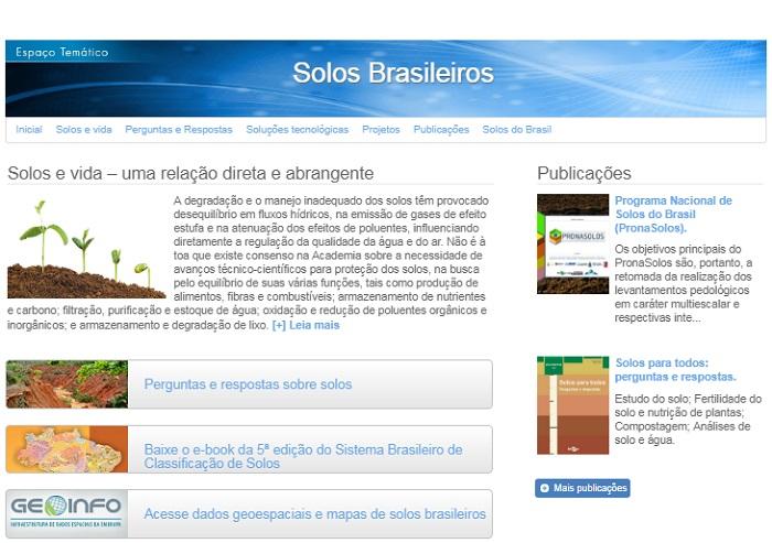 Página temática reúne informações sobre solos brasileiros
