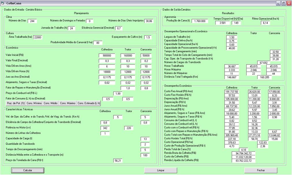 Figura 1 - Utilização de modelo computacional para o gerenciamento da maquinaria agrícola