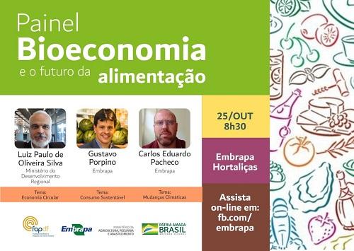 Embrapa Hortaliças promove painel sobre Bioeconomia e o Futuro da Alimentação