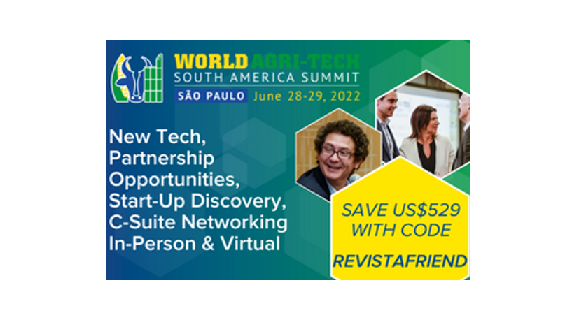 Inscrições com desconto no World Agri-Tech South America Summit encerram dia 13 de maio