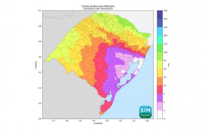 RS deve registrar chuva em algumas regiões no fim de semana