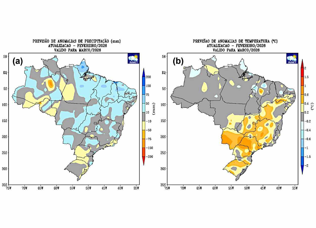 A previsão é de chuva acima da média em grande parte da Região Nordeste