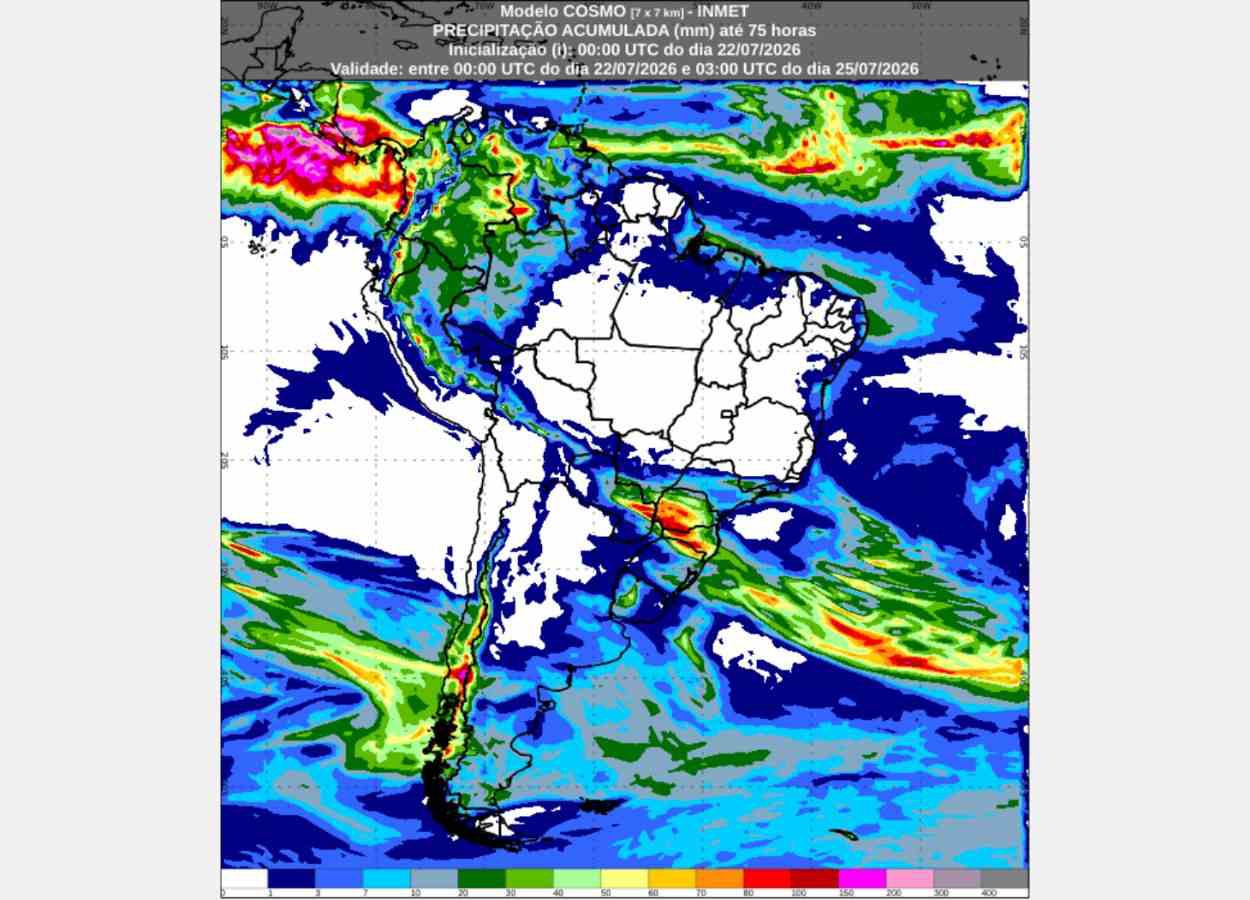 Inmet: previsão do tempo para quinta (23) e sexta-feira (24)