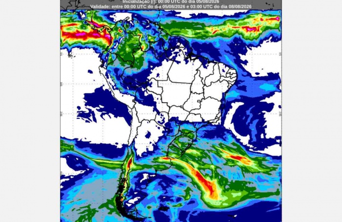 Inmet: previsão do tempo para quinta (6) e sexta-feira (7)