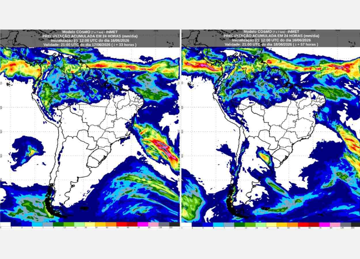 Frio persiste com risco de geada no Sul e Sudeste; Região Norte tem alerta para chuvas intensas