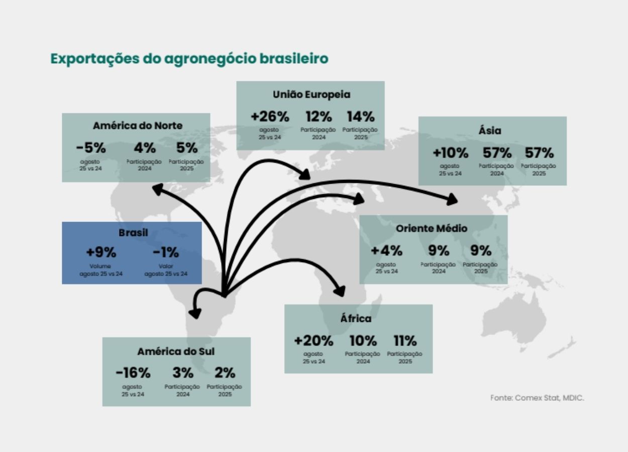 CNA avalia exportações do agro e crédito rural em agosto