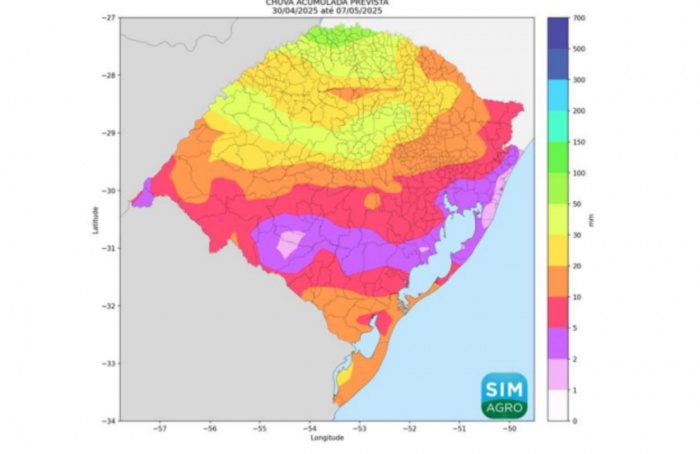 RS tem previsão de chuva para os próximos dias