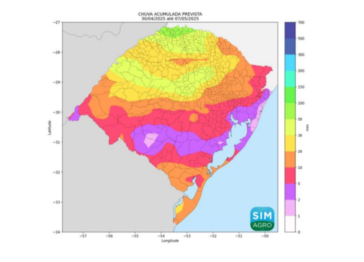 RS tem previsão de chuva para os próximos dias