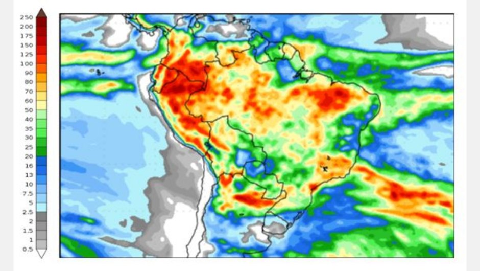 Figura 2: previsão de chuva para a 2ª semana (27/02 a 06/03/2024); fonte: GFS
