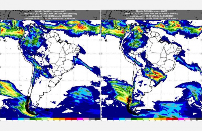 Inmet: previsão do tempo para sexta-feira (18/9) e sábado (19/9)