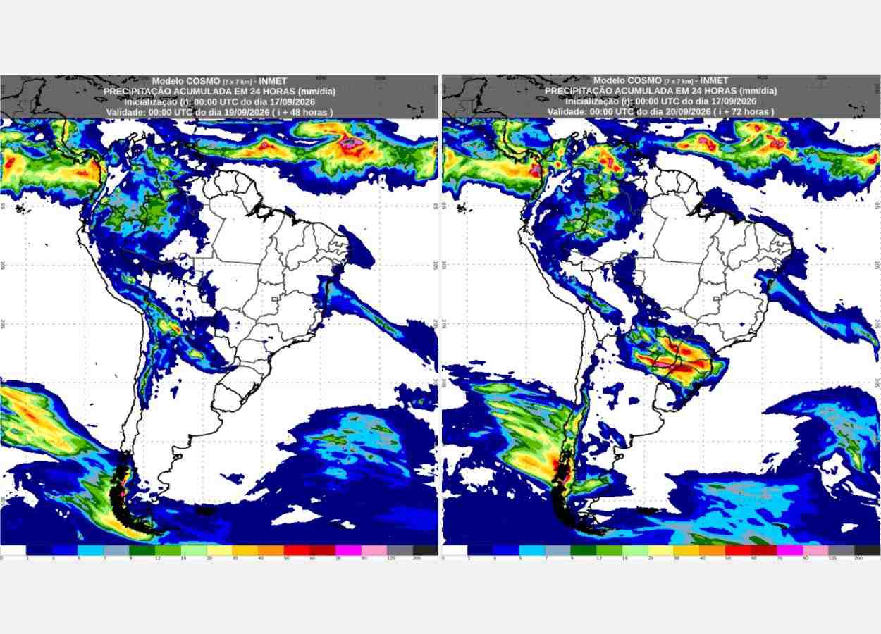 Inmet: previsão do tempo para sexta-feira (18/9) e sábado (19/9)
